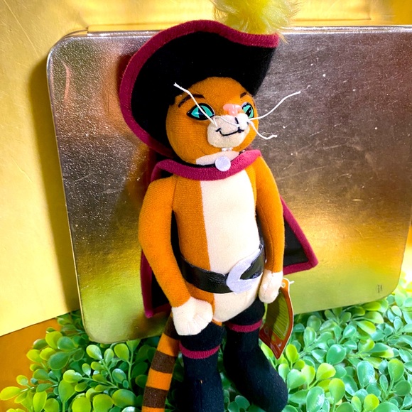 SHREK 2 VTG 2004 PUSS IN BOOTS COLLECTIBLE PLUSH DREAMWORKS 9.5” - Picture 2 of 12